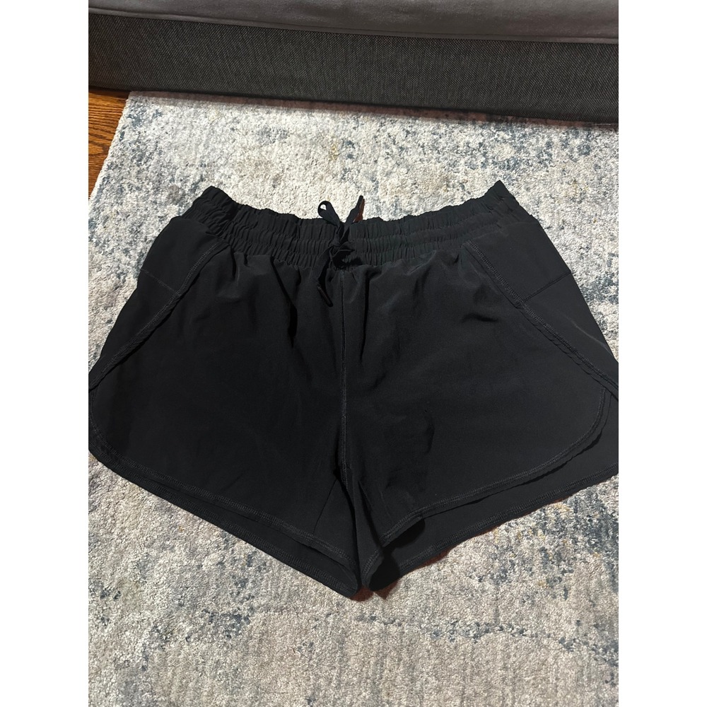 90 Degree‎ By Reflex Black Athletic Shorts Womens Size M Lined Drawstring Waist